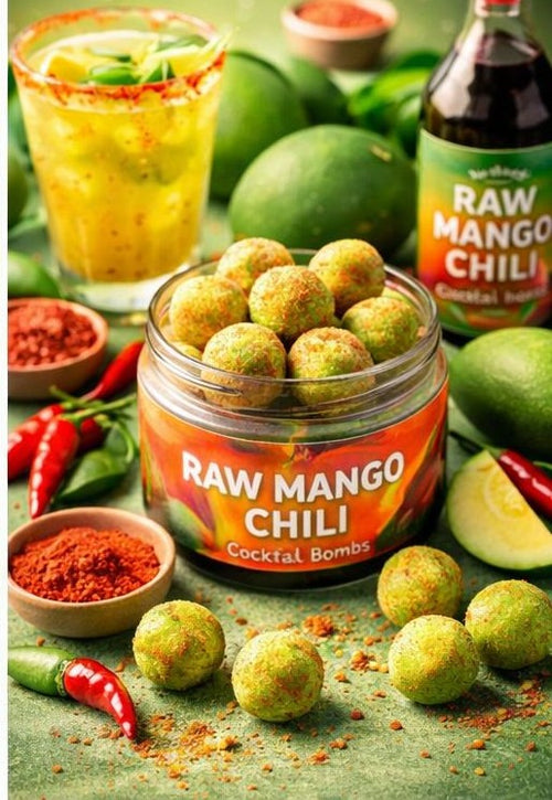 Raw mango chili cocktail bomb